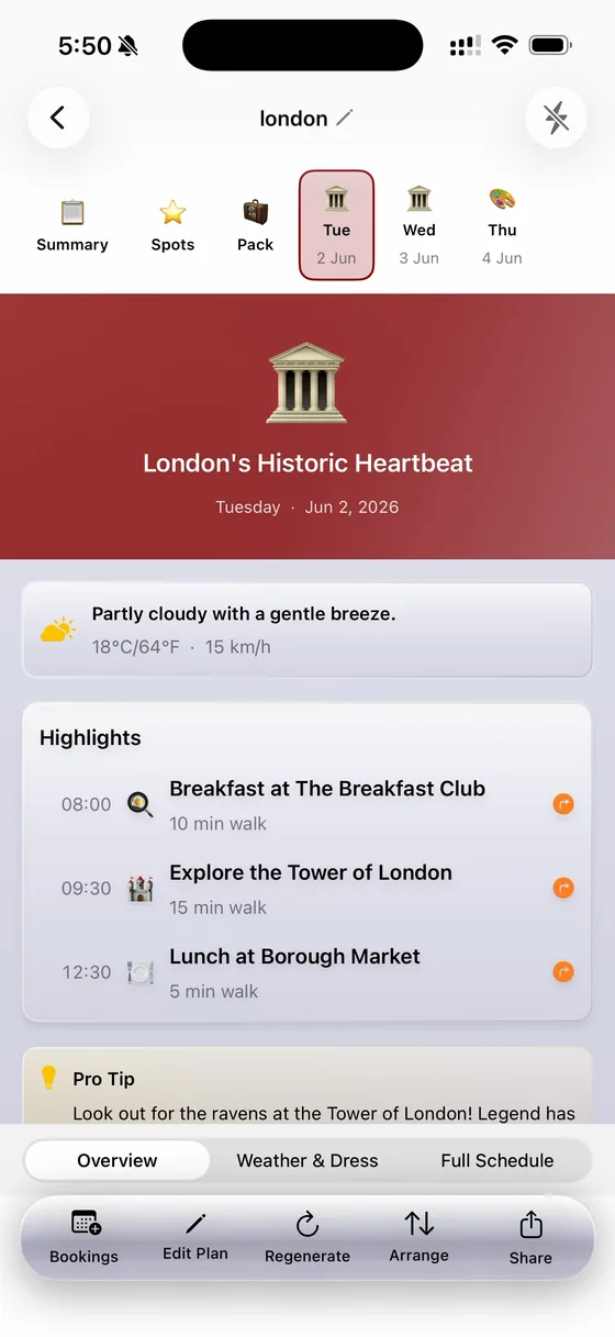 Day 1 — The Breakfast Club, the Tower of London and Borough Market
