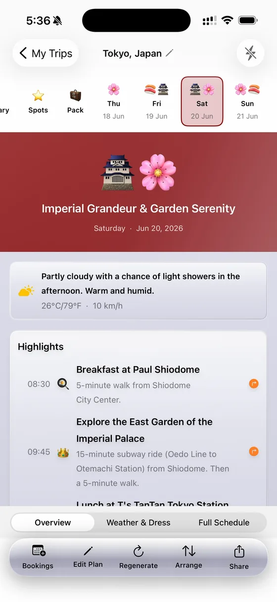 Day 3 — the Imperial Palace East Garden and T's TanTan